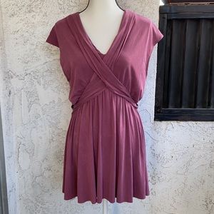 Free People cupro crisscross front mini dress XS